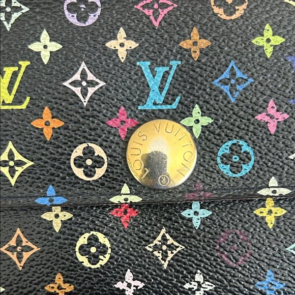 Louis Vuitton Black Multicolor Monogram Sarah Wallet - Picture 7 of 9